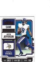 2023 Panini Contenders Game Ticket Red #67 Justin Jefferson