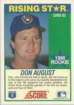 1989 Score Hottest 100 Rookies #83 Don August