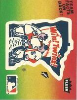 1983 Fleer Team Stickers (Blue Back) #NNO Twins (Logo)