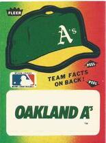 1984 Fleer Team Stickers (Red Back) #NNO Athletics (Hat)