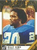 2019 Donruss Legends of the Fall #LF-13 Billy Sims