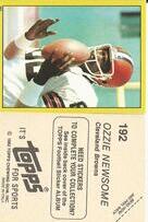 1982 Topps Stickers #192 Ozzie Newsome