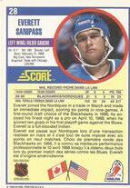1990 Score Canadian #28 Everett Sanipass