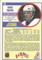 1990 Score Canadian #78 Marc Fortier