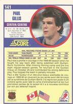 1990 Score Canadian #141 Paul Gillis