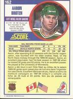 1990 Score Canadian #162 Aaron Broten