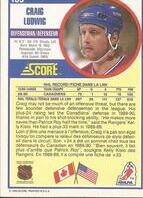 1990 Score Canadian #165 Craig Ludwig