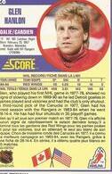 1990 Score Canadian #228 Glen Hanlon