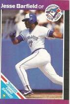 1989 Donruss Grand Slammers (Blue to Purple Border) #11 Jesse Barfield