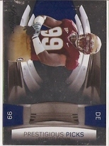 2009 Playoff Prestige Prestigious Picks Blue #20 Everette Brown