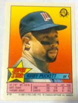 1989 Topps OPC Sticker Backs #19 Kirby Puckett