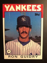 1986 Topps Wax Box Cards #H Ron Guidry