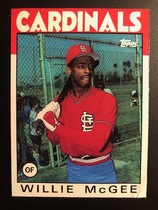 1986 Topps Wax Box Cards #L Willie McGee