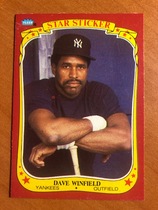 1986 Fleer Sticker Box Panels #4 Dave Winfield