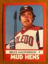 1980 TCMA Toledo Mud Hens #4 Bruce Macpherson