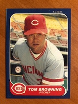 1986 Fleer Box Panels #6 Tom Browning