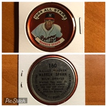 1964 Topps Coins Inserts #160 Warren Spahn