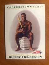 1991 Score Cooperstown #B4 Rickey Henderson