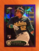 2012 Topps Chrome Purple Refractors #180 Yoenis Cespedes
