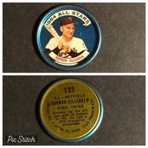 1964 Topps Coins Inserts #133 Harmon Killebrew