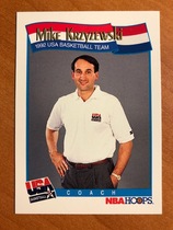 1991 NBA Hoops Base Set #588 Mike Krzyzewski