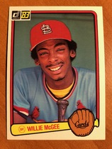 1983 Donruss Base Set #190 Willie McGee