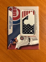 2017 Topps Independence Day MLB Logo Patch Relics #IDML-KB Kris Bryant