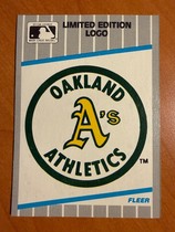 1989 Fleer Box Bottom Cards #5 Athletics Team Logo