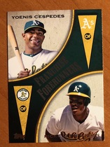 2013 Topps Update Franchise Forerunners #FF-9 Rickey Henderson|Yoenis Cespedes