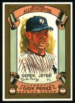2007 Topps Allen & Ginter Dick Perez Sketches #19 Derek Jeter