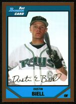2007 Bowman Draft Draft Picks Gold #BDPP25 Dustin Biell