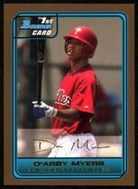 2006 Bowman Draft Draft Picks Gold #DP25 D'Arby Myers