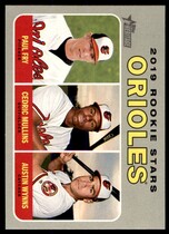 2019 Topps Heritage #343 Austin Wynns|Cedric Mullins|Paul Fry