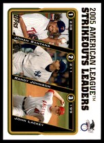2005 Topps Update #UH140 Johan Santana|John Lackey|Randy Johnson