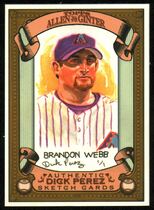 2007 Topps Allen & Ginter Dick Perez Sketches #1 Brandon Webb