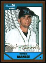 2007 Bowman Draft Draft Picks Gold #BDPP13 Nicholas Barnese