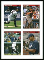 2006 Topps Bazooka 4 on 1 Stickers #35 Carlos Lee|Paul Lo Duca|Toby Hall|Victor Martinez