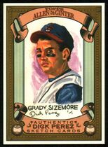 2007 Topps Allen & Ginter Dick Perez Sketches #8 Grady Sizemore