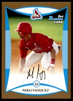 2008 Bowman Draft Prospects Gold #BDPP15 Niko Vasquez