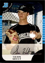 2005 Bowman Draft #BDP74 Sean West