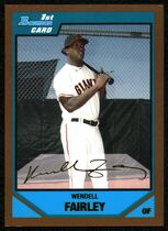 2007 Bowman Draft Draft Picks Gold #BDPP59 Wendell Fairley