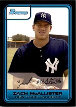 2006 Bowman Draft Draft Picks #DP17 Zachary Mcallister