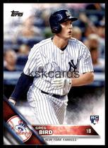 2016 Topps Base Set #188 Greg Bird