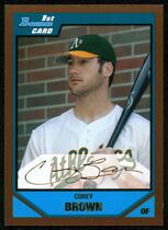 2007 Bowman Draft Draft Picks Gold #BDPP3 Corey Brown