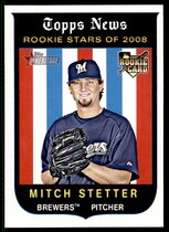 2008 Topps Heritage Black Back #135 Mitch Stetter