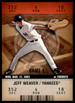 2003 Fleer Authentix Update (126-175) #131 Jeff Weaver