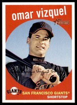 2008 Topps Heritage Black Back #52 Omar Vizquel