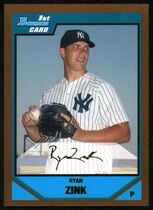 2007 Bowman Draft Draft Picks Gold #BDPP9 Ryan Zink