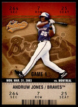 2003 Fleer Authentix #83 Andruw Jones