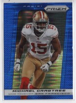 2013 Panini Prizm Prizms Blue Pulsar #184 Michael Crabtree